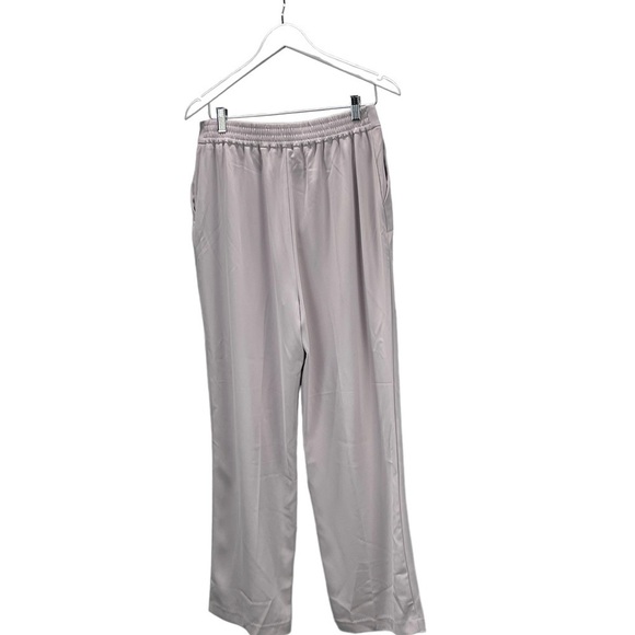 Rachel Zoe Neutral High Rise Wide Leg Trousers Size 8 Career Neutral - Picture 2 of 7